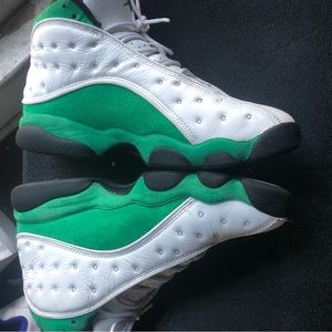 Licit green jordan 13’s